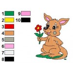 Animal Baby Kangaroo Embroidery Design